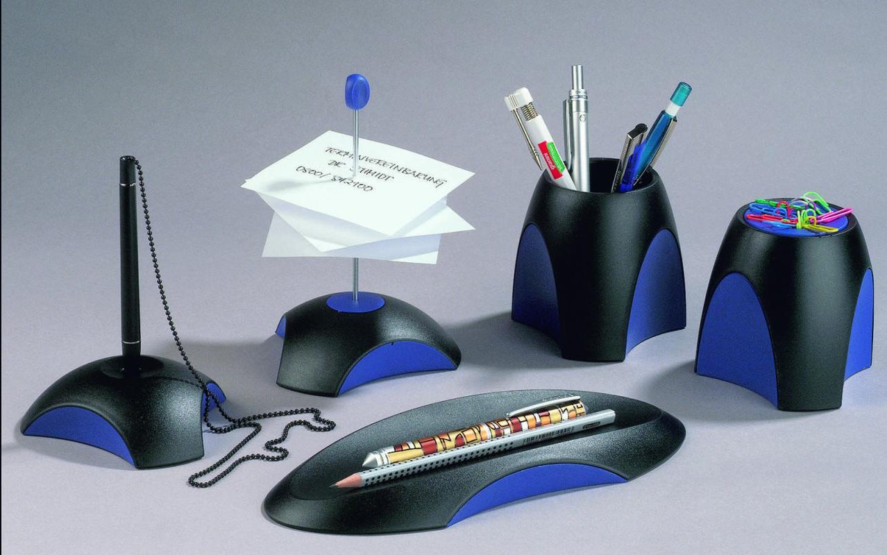 HAN Delta Stiftehalter 6,5 x 4,9 x 8,8 cm schwarz/blau