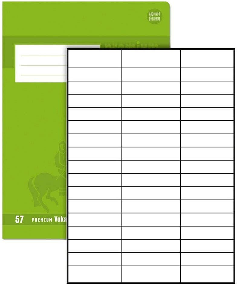 Staufen Vokabelheft Premium Lineatur 57 liniert DIN A4 ohne Rand - 40 Blatt