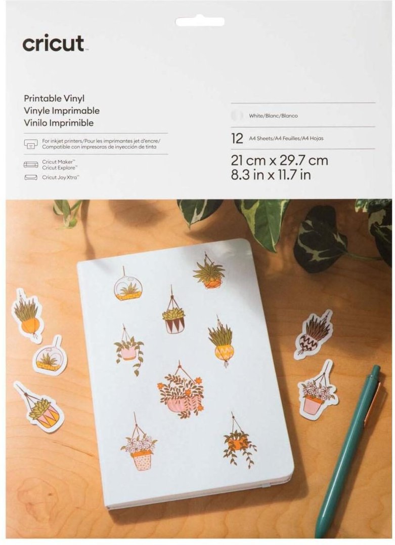 Thumbnail - Cricut bedruckbare Aufkleberfolie für Schneideplotter 21 cm x 29.7 cm weiß