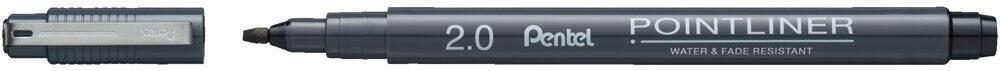 Pentel Pointliner Fineliner 2.0 mm Schwarz