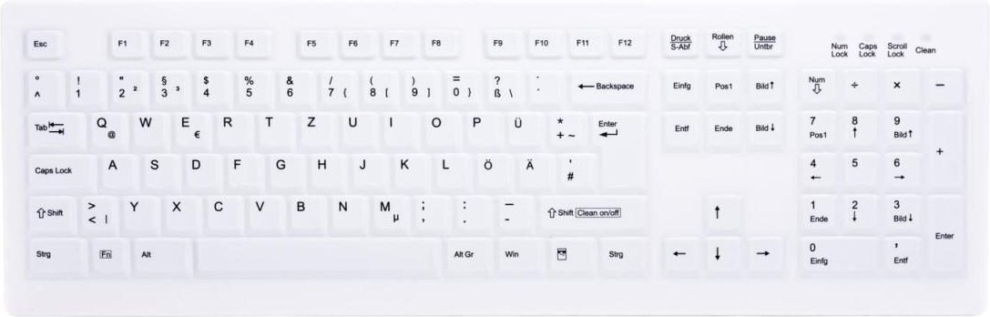 Thumbnail - Active Key MedicalKey AK-C8100 kabellose Tastatur - QWERTZ Deutsch - Weiß