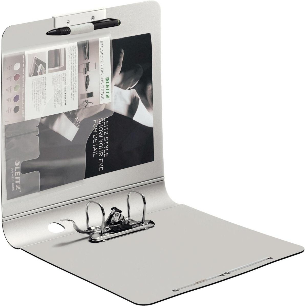 Thumbnail - LEITZ Ordner Rückenbreite 6.5 cm DIN A4 Kunststoff granat rot