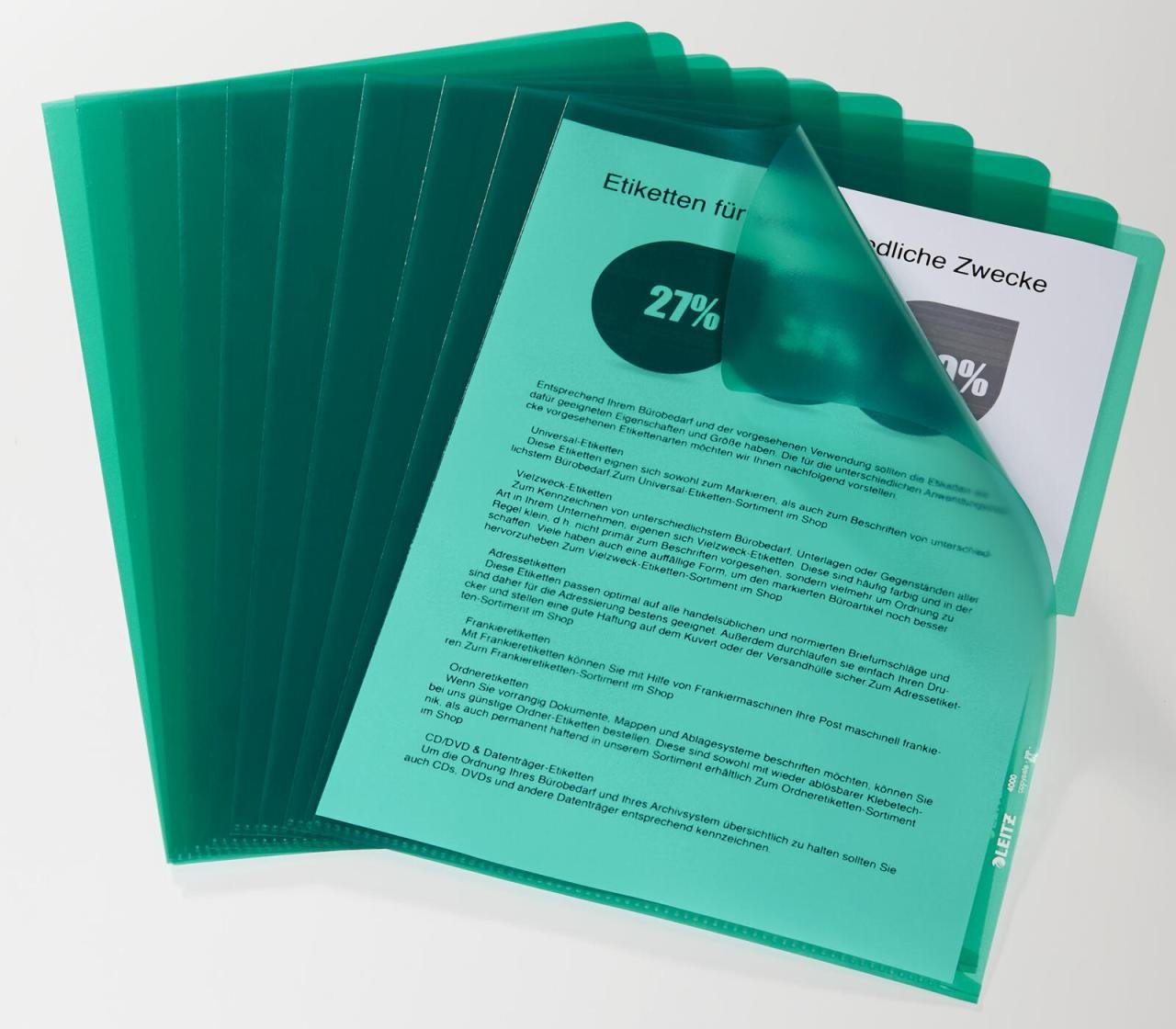 Thumbnail - LEITZ Sichthüllen DIN A4 grün