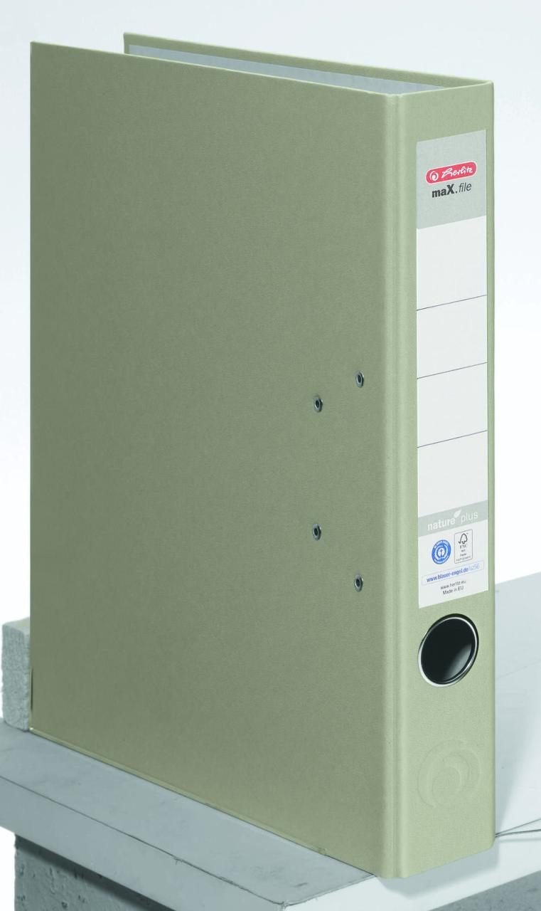 herlitz Ordner Rückenbreite 5 cm DIN A4 Karton grau