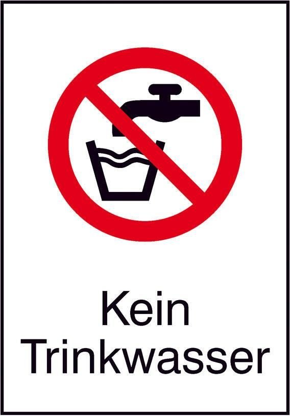 SafetyMarking® Verbotsaufkleber Kein Trinkwasser 10.5 cm x 14.8 cm