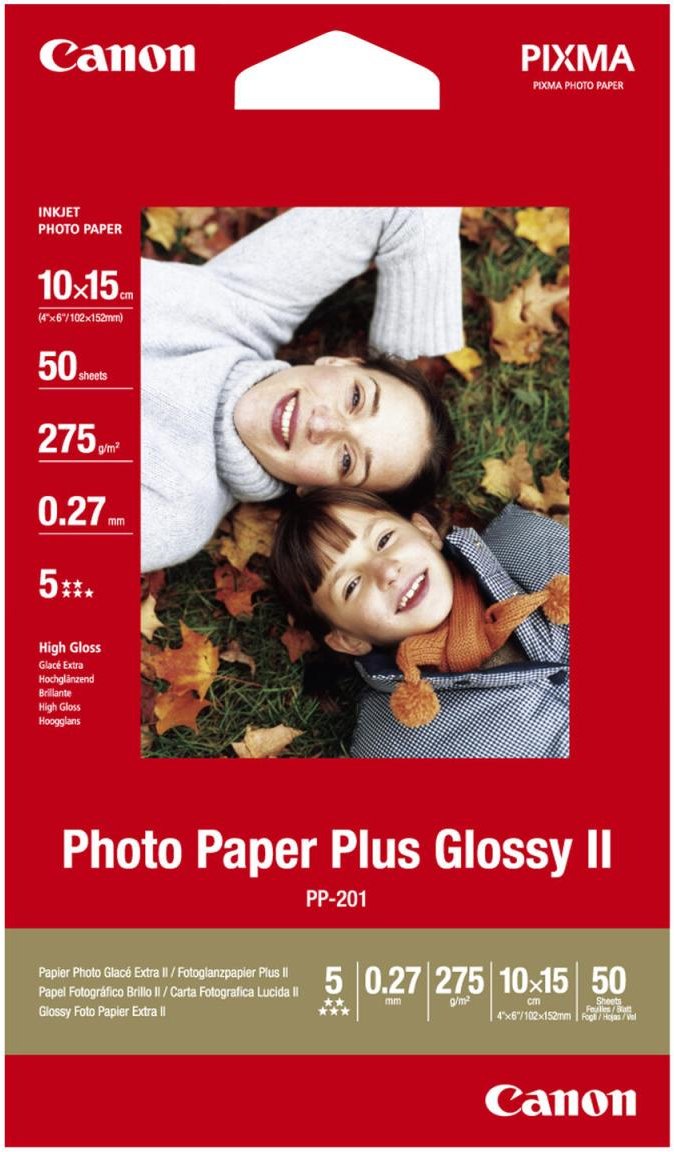 Canon PP-201 Glossy II Fotopapier Plus glänzend 100x150mm 260 g/m² - 5 Blatt