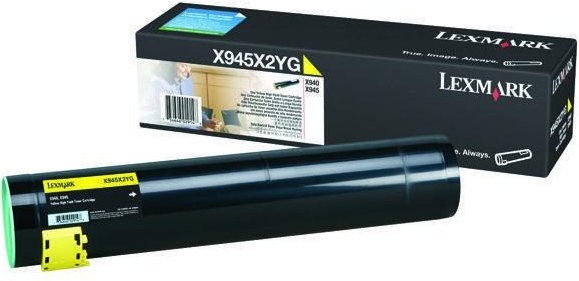 Lexmark Original Toner Standard Variante gelb 22.000 Seiten (X945X2YG) für X940e, X945e