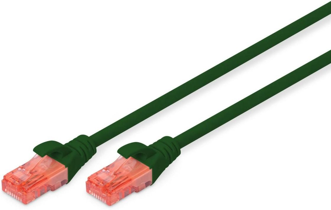 DIGITUS Patch-Kabel RJ-45 (M) zu RJ-45 (M) 3m Kupfer U/UTP Cat 6 grün (DK-1617-030/G)