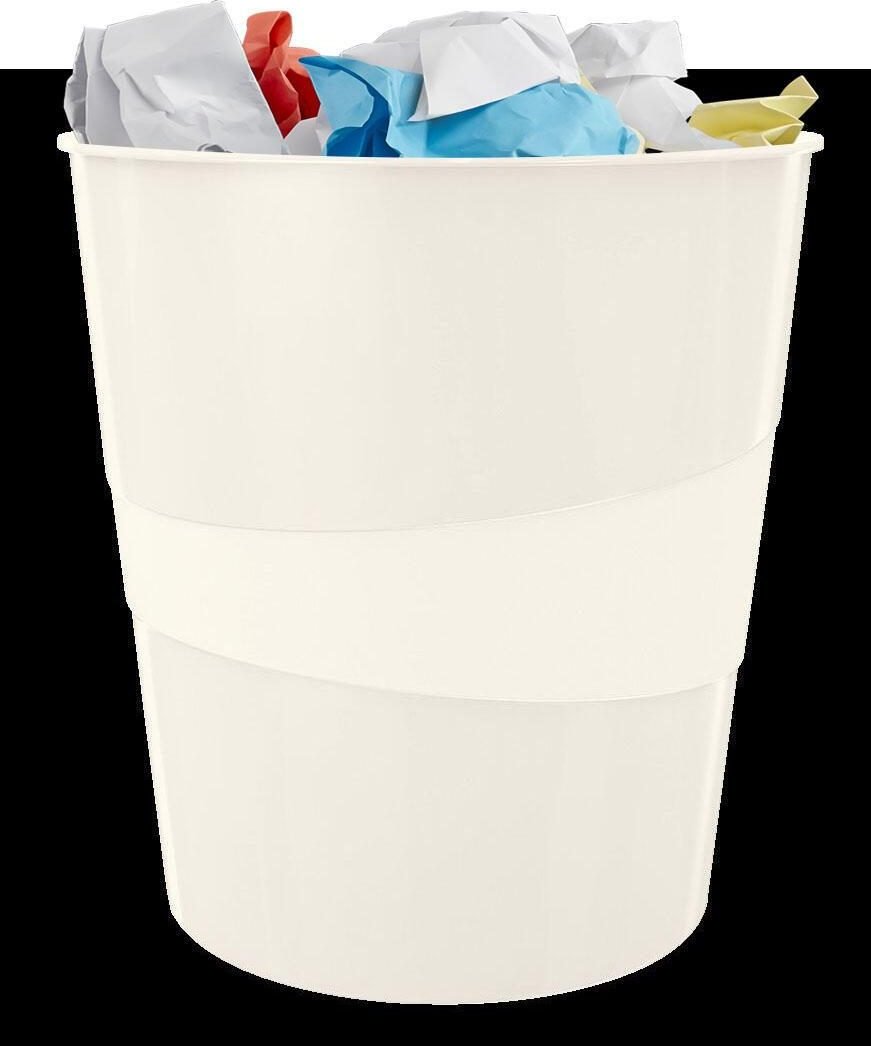 Thumbnail - LEITZ Papierkorb WOW Duo Colour 15,0 l weiß