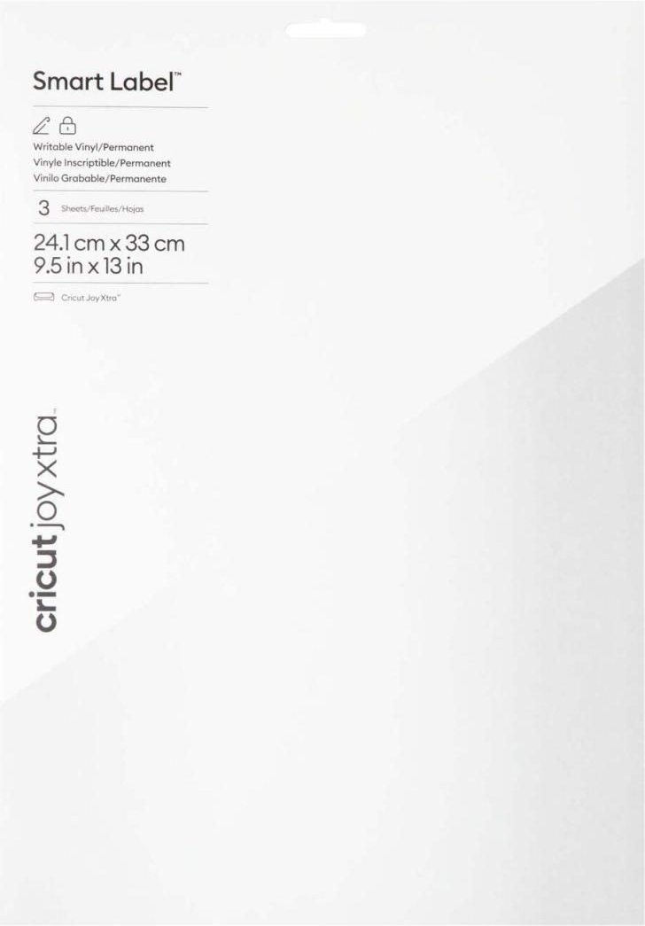 Cricut beschreibbare Vinylfolie permanent 24.1 cm x 33 cm weiß