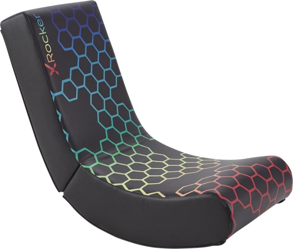 X Rocker Neo Hex Floor Rocker Gaming-Bodensessel für Kinder & Jugendliche - schwarz/neon