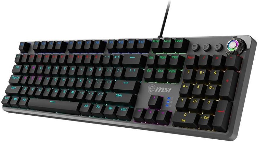 MSI FORGE GK310 RED DE Tastatur Gaming USB QWERTY Deutsch Schwarz