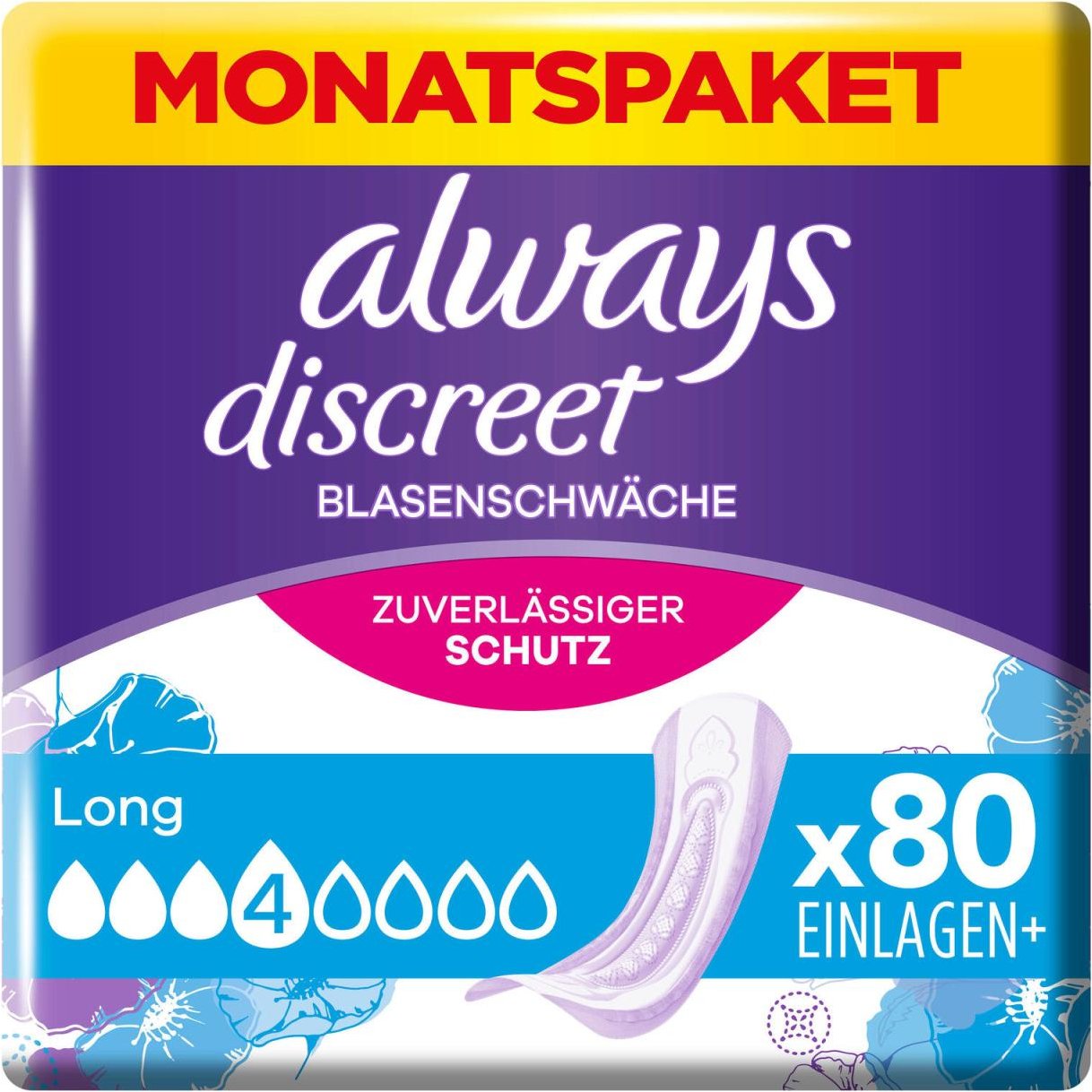 always Slipeinlagen discreet Long, 80 St.