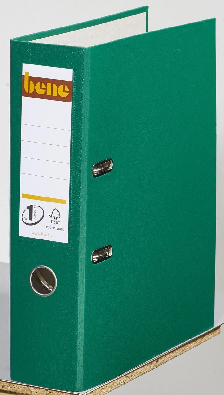 bene Ordner Rückenbreite 8 cm DIN A4 Kunststoff grün
