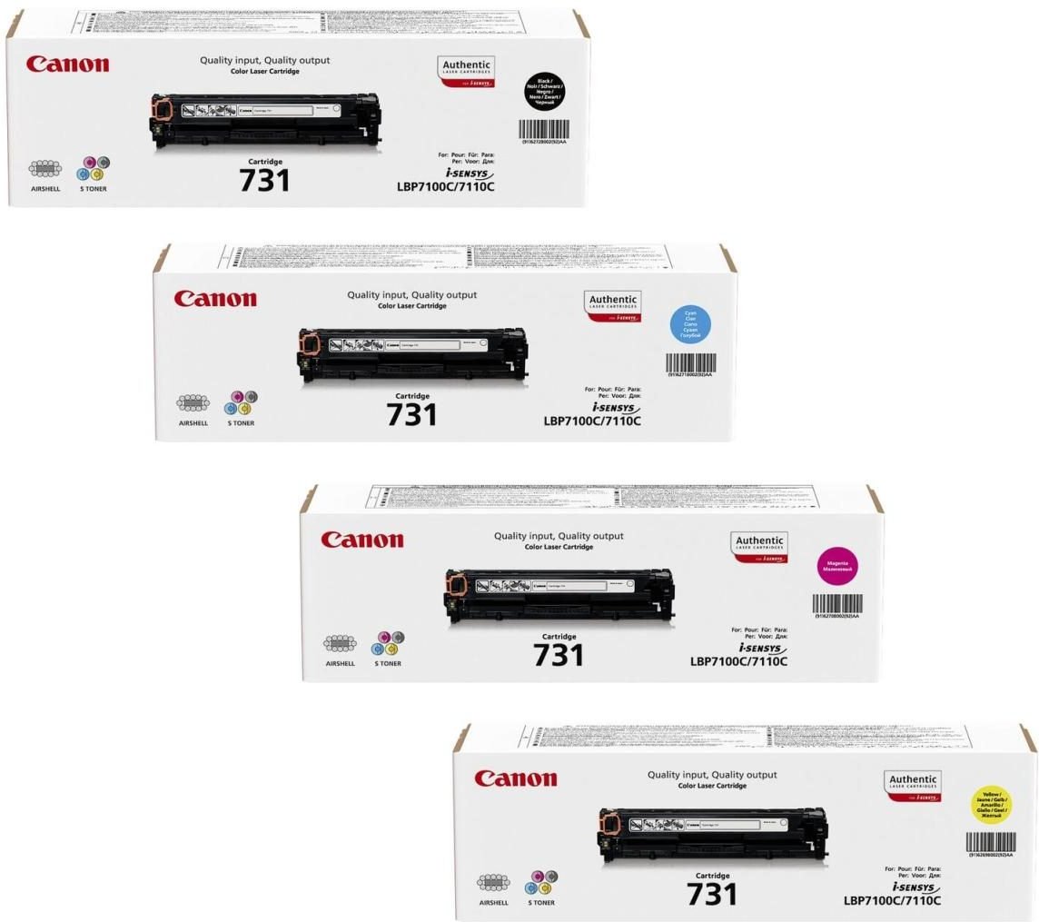 Canon Original Toner 731-Serie 4er Set schwarz, cyan, magenta, gelb