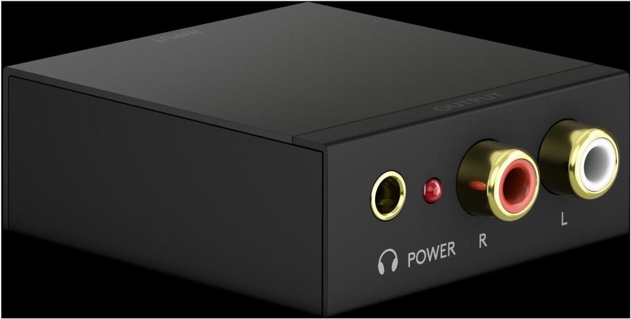 goobay Media Converter S/PDIF, Koax-Buchse/2x Cinch-Buchse, 3,5 mm Klinke