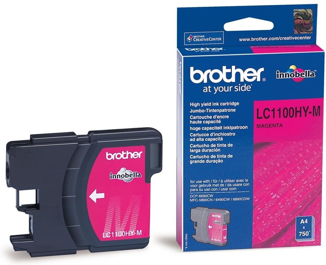 Brother Original LC-1100HYM Druckerpatrone magenta 750 Seiten (LC1100HYM)