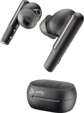 Poly Voyager Free 60+ UC Carbon schwarz Earbuds +BT700 USB-C Adapter +Touchscreen-Ladeetui