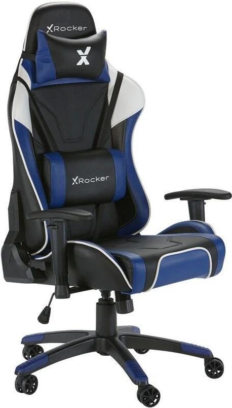 X Rocker Agility eSports Gaming-Bürodrehstuhl - blau/schwarz