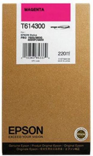 Epson Original T6143 Druckerpatrone magenta 220ml (C13T614300)
