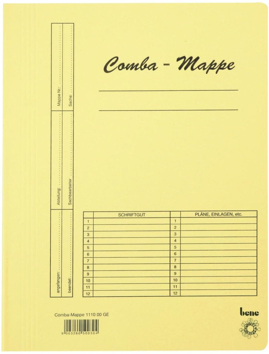 bene Schnellhefter DIN A4 Aus 100 % recycelbarem Karton gelb