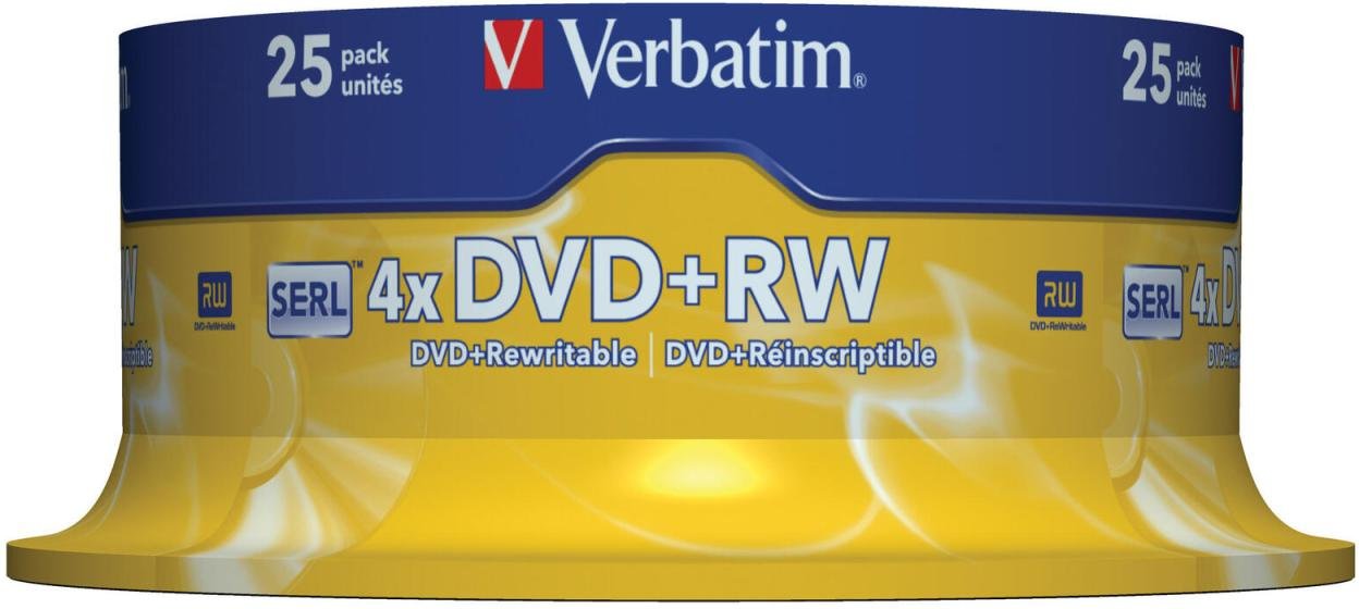 Verbatim DVD+RW 4,7GB 25er Sp. Spindel