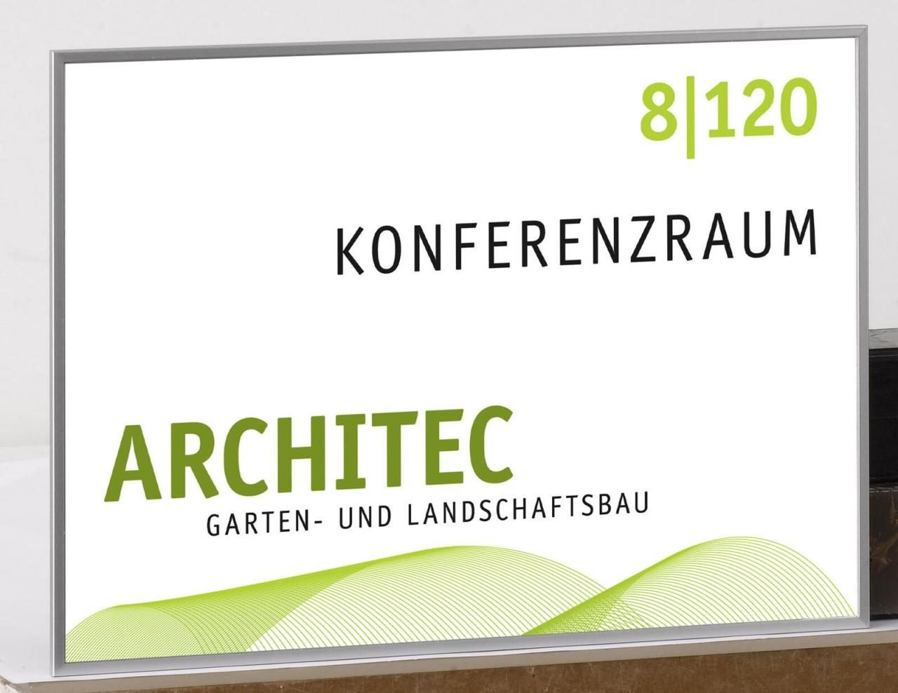 SignSystems® Türschild 21,3 x 15,1 cm silber