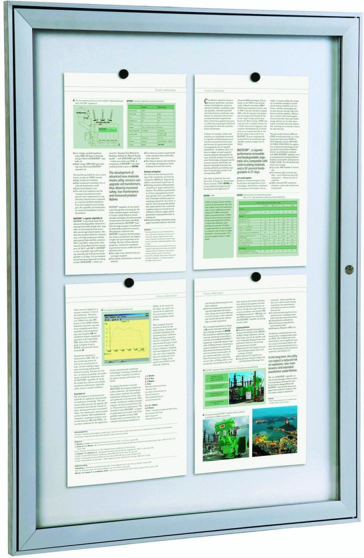 Showdown® Displays S Schaukasten 4x DIN A4 keine-Fach alusilber