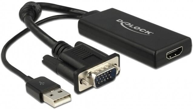 DeLOCK Adapter VGA zu HDMI Adapter mit Audio 25cm