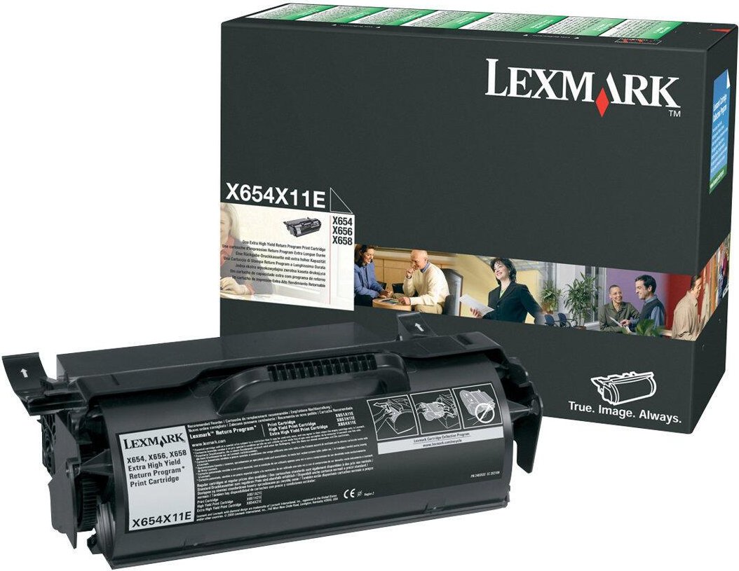 Lexmark Original Toner schwarz 36.000 Seiten (X654X11E) für X654de, X656dte, X658dfe/dme/dtfe/dtme