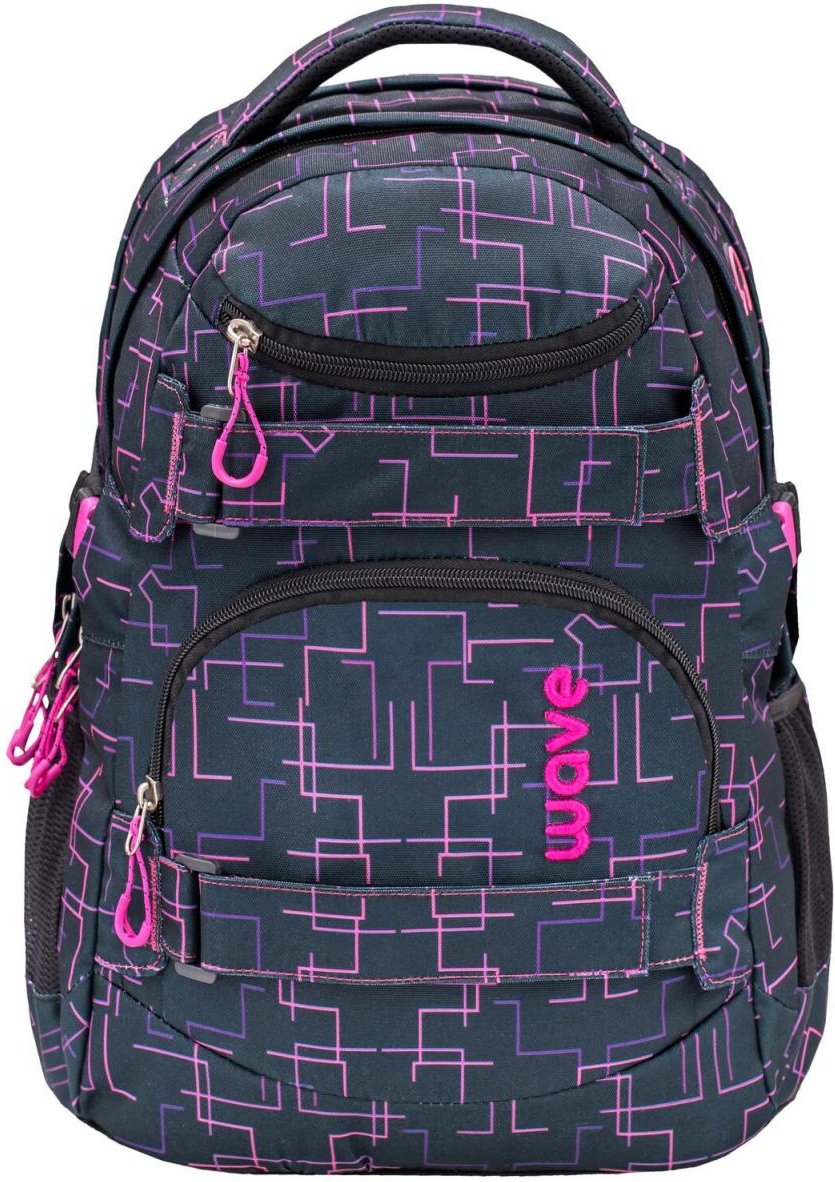 BELMIL® Schulrucksack Infinity Cubic Pink schwarz/pink bis 39,1 cm (15,4 Zoll)