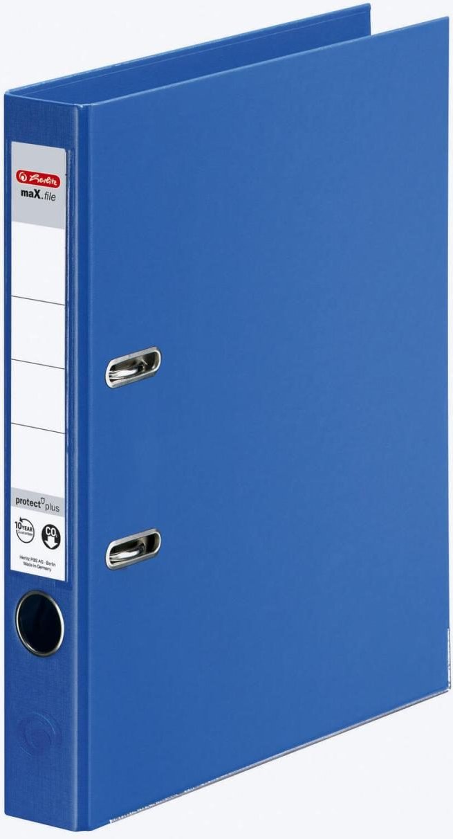 herlitz Ordner Rückenbreite 5 cm DIN A4 Kunststoff blau