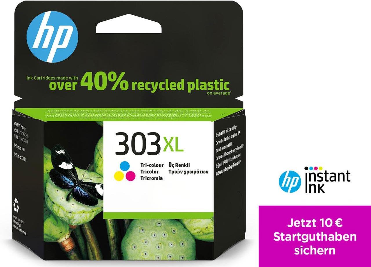 Thumbnail - HP Original 303XL Druckerpatrone cyan, magenta, gelb 415 Seiten 10ml (T6N03AE)