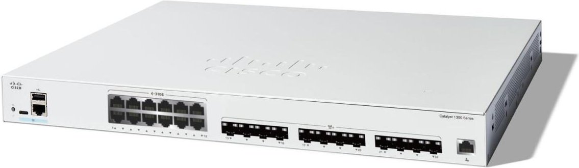 Cisco Catalyst 1300-24XTS Managed Switch, 12 Ports 10G-Kupfer, 12 x 10GE-SFP+ (C1300-24XTS)