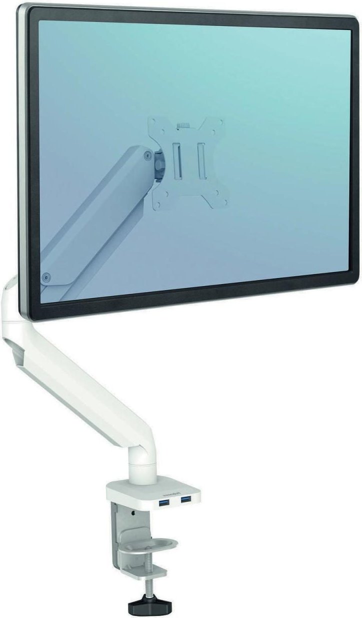 Fellowes Monitor-Halterung Platinum Single weiß