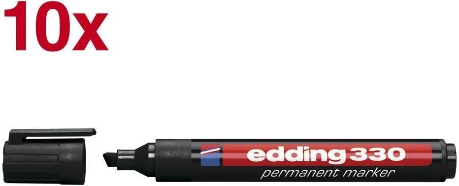 Thumbnail - edding 330 Permanentmarker schwarz 1,0 - 5,0 mm - 10 Stück