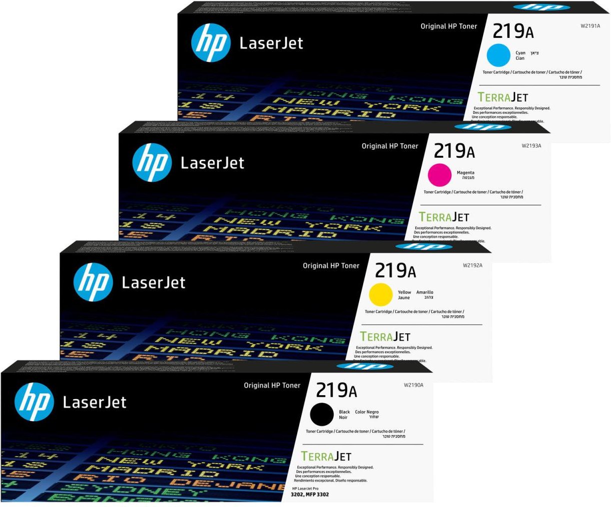 HP Original Toner Set 219A - 4er Multipack (W2190A, W2191A, W2192A, W2193A)