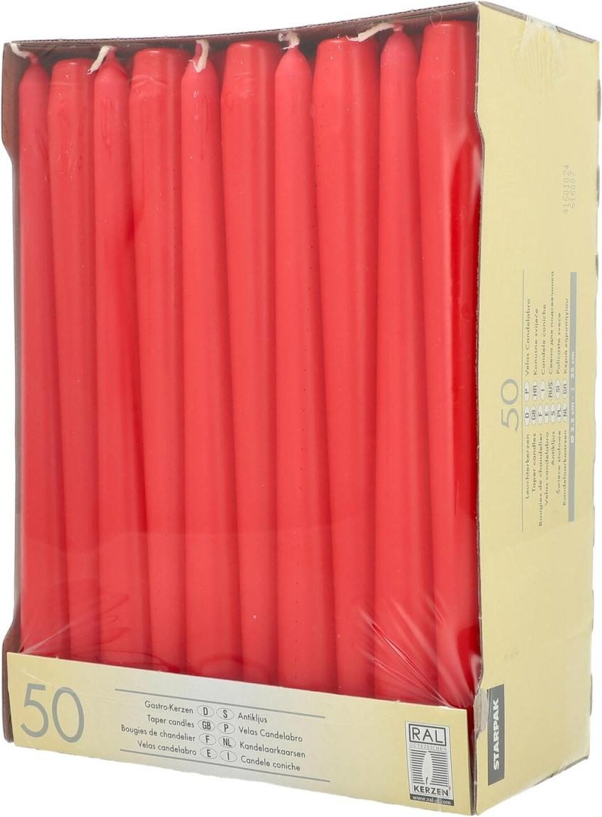 PAPSTAR Kerzen 25 cm rot