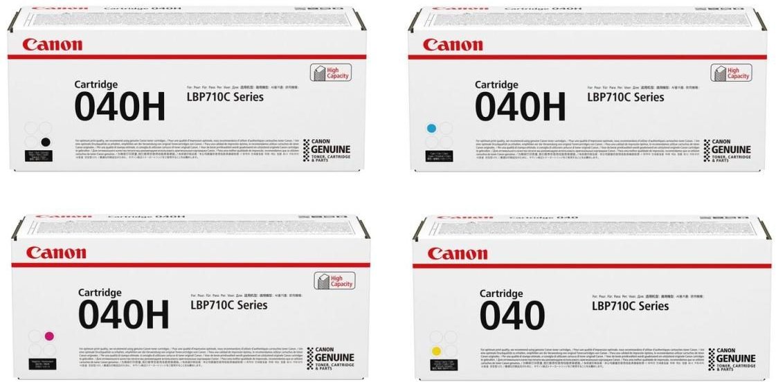 Canon Original Toner 040H 4er-Set schwarz, cyan, magenta, gelb (OP0461C001)