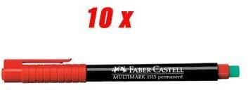 FABER-CASTELL Multimark 1513 F permanent Folienstifte 0.6 mm Rot