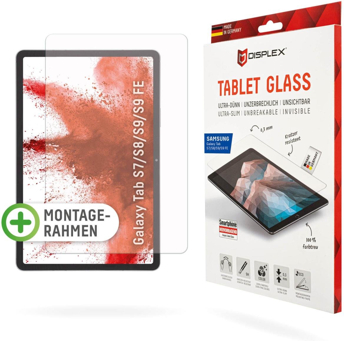 DISPLEX Tablet Glass Displayschutz für Samsung Galaxy Tab S7 / S8 / S9 / S9 FE / S10 FE