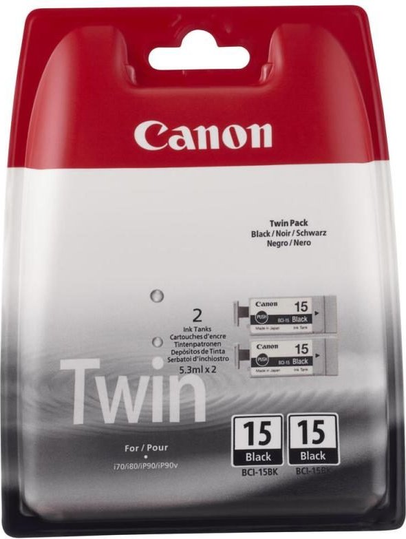Canon Original BCI-15BK Druckerpatronen 2er-Pack - schwarz 121 Seiten