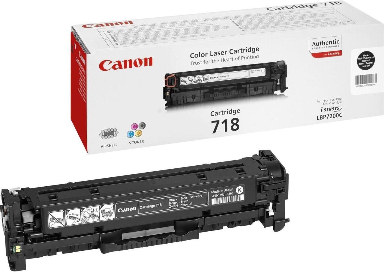 Canon Original 718BK Toner schwarz 3.400 Seiten (2662B002)