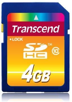 Transcend TS4GSDHC10 SDHC-Speicherkarte - 4 GB