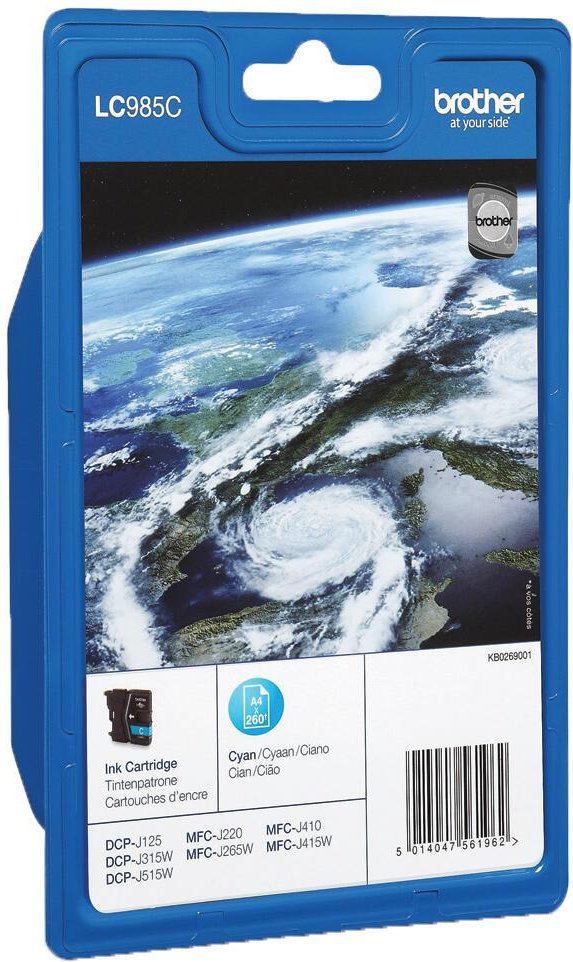 Brother Original LC-985C Druckerpatrone cyan 260 Seiten (LC985C)