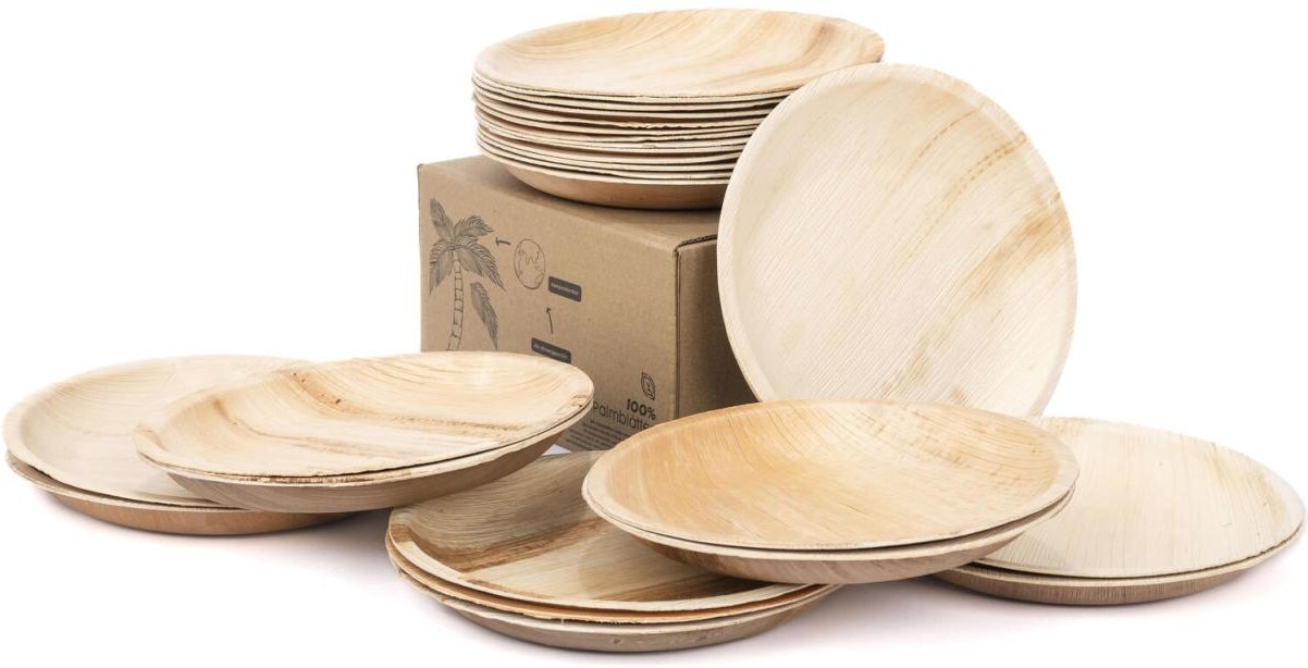 natuuro® Palmblatt-Teller 25 cm braun