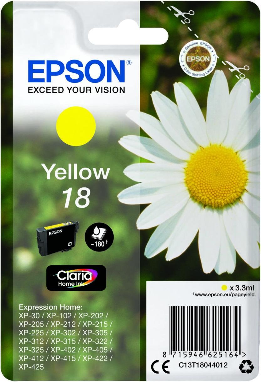 Epson Original 18 Gänseblümchen Druckerpatrone - gelb (C13T18044012)