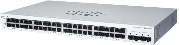 Thumbnail - Cisco Switch Business 220-Series 52-Port 1/10GbE 382W PoE smart managed