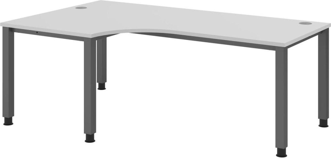 HAMMERBACHER VQS82/5/G höhenverstellbarer Schreibtisch 68,5 - 81 cm lichtgrau / grafit