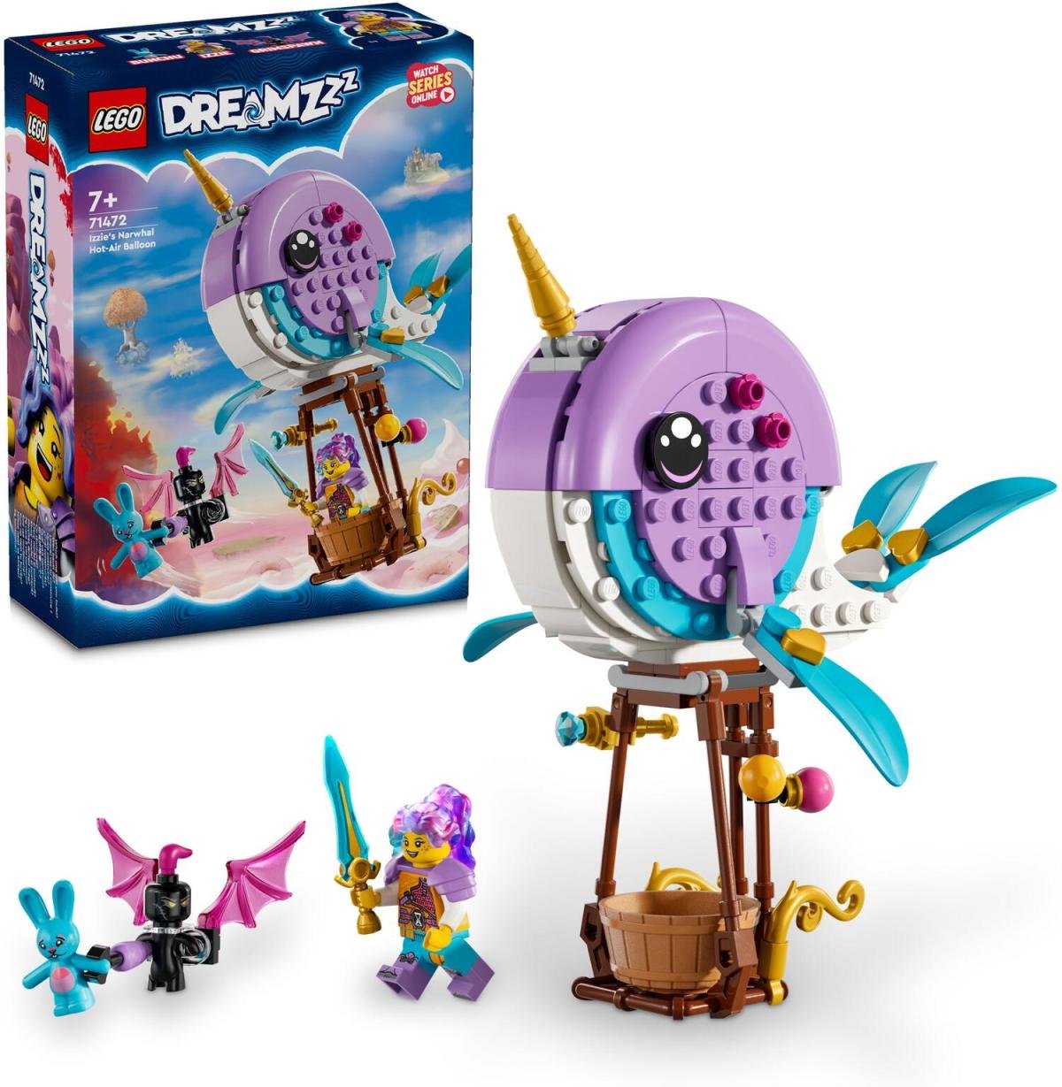 LEGO® DREAM 71472 Izzies Narwal-Heißluftballon